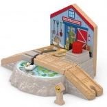 Dřevěná železnice kačerové přechod