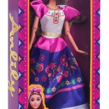 Panenka Martyna v květovaných šatech s čelenkou