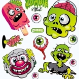 Nažehlovačky zombie na Halloween – malý arch