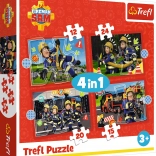 Puzzle Požárník Sam 4v1 (12–24 dílků)
