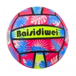 Gumový míč s listy růžovo-modrý 24 cm