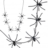 Černý náhrdelník s pavouky