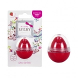 Balzám na rty se třpytkami ve tvaru vajíčka, červená růže Lukky