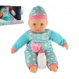 Panenka miminko 40 cm s měkkým tělíčkem, lahvičkou a dudlíkem