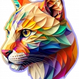 Dřevěné puzzle WOODEN CITY barevná puma 150 dílků