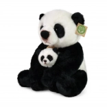 Plyšová panda s mládětem 27 cm eco‑friendly