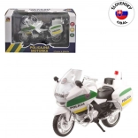 Policejní kovová motorka 18 cm
