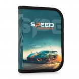 Školní penál jednopatrový s motivem auta Oxybag