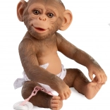 Reborn opička miminko s celovinylovým tělem 32 cm