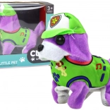 Interaktivní plyšový fialový pejsek