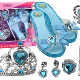 Sada doplňků pro malou princeznu – korunka a modré střevíčky