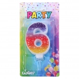 Párty svíčka číslo 6 Hvězdy