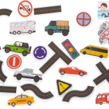 Pěnové puzzle do vany s motivem města