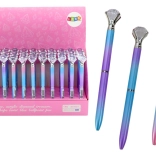 Kuličkové pero s diamantem, modrý inkoust 0,7 mm, mix barev