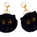Plyšový přívěsek kočka černá