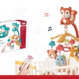 Kolotoč nad postýlku Veverka s projektorem a dálkovým ovladačem