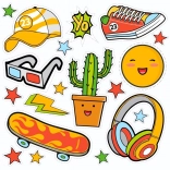 Nažehlovací nálepky YO – malý arch s motivy léta