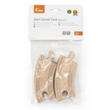 Dřevěné koleje malé zatáčky kompatibilní s Maxim - 4 kusy