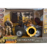 Vojenská sada s vozidlem a příslušenstvím s efekty