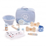 Bigjigs Toys veterinární set pro děti – dřevěná sada pro mazlíčky, 12 ks