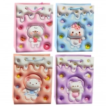 Papírová dárková taška s medvídkem, pastelové barvy 23 × 18 × 10,5 cm