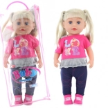 Panenka blondýnka 45 cm s lahvičkou