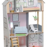 Domeček pro panenky KidKraft Alina – dřevěný třípatrový domek s nábytkem