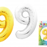 Balónek číslo 9 40 cm nylon