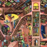 Puzzle Absurdní knihovna 500 dílků