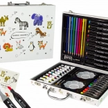 základní výtvarný set pro děti v kufříku – 68 dílů