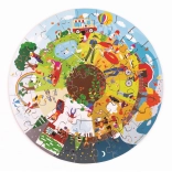 Bigjigs Toys Kulaté podlahové puzzle Čtyři roční období