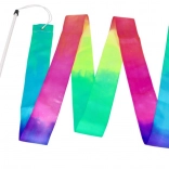 Goki gymnastická stuha s hůlkou duha