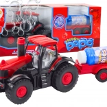 Traktor na bubliny s přívěsem, senzorem překážek, světly a zvuky