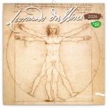 Poznámkový kalendář Leonardo da Vinci 2026