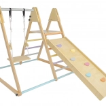 Dřevěná herní sestava pro děti se skluzavkou