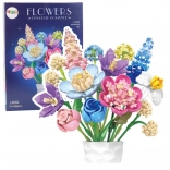 Konstrukční stavebnice květiny – barevná kytice 880 dílků