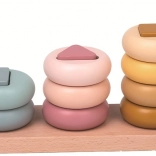 2kids toys dřevěná nasazovačka tvarů – pastelová montessori hračka