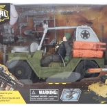 Vojenská sada s jeepem