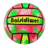 Gumový míč jasný s listy růžovo‑zelený 24 cm