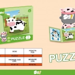 Magnetické puzzle zvířata s knížkou