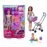barbie skipper opatrovnice – kočárek s miminkem a doplňky