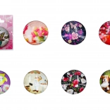 Skleněný 3D magnet Mix