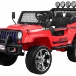 Červené dětské elektrické auto Raptor Drifter s pohonem 4x4