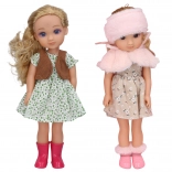 Panenka s kožíškem s efekty 35 cm