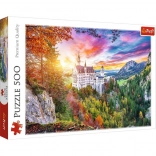 Puzzle 500 dílků – výhled na hrad Neuschwanstein, Německo TREFL