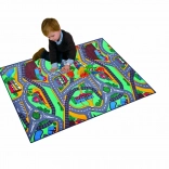 Hrací koberec s mapou silnic 95 x 200 cm