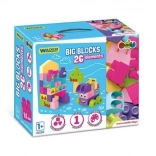 Wader velké kostky 26 kusů růžové