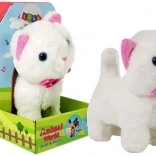 Interaktivní bílý kočka na baterie