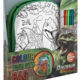 Vybarvovací batoh s motivem dinosaura