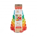 Dřevěná pyramidka Fisher-Price Květinové tvary